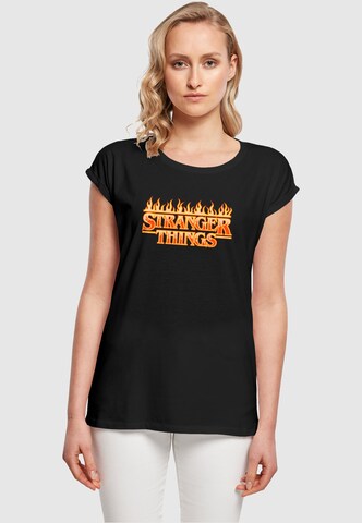 ABSOLUTE CULT T-Shirt 'Stranger Things' in Schwarz: predná strana
