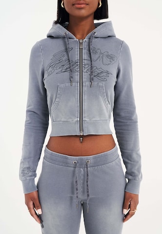 Ed Hardy Sweatjakke i grå: forside