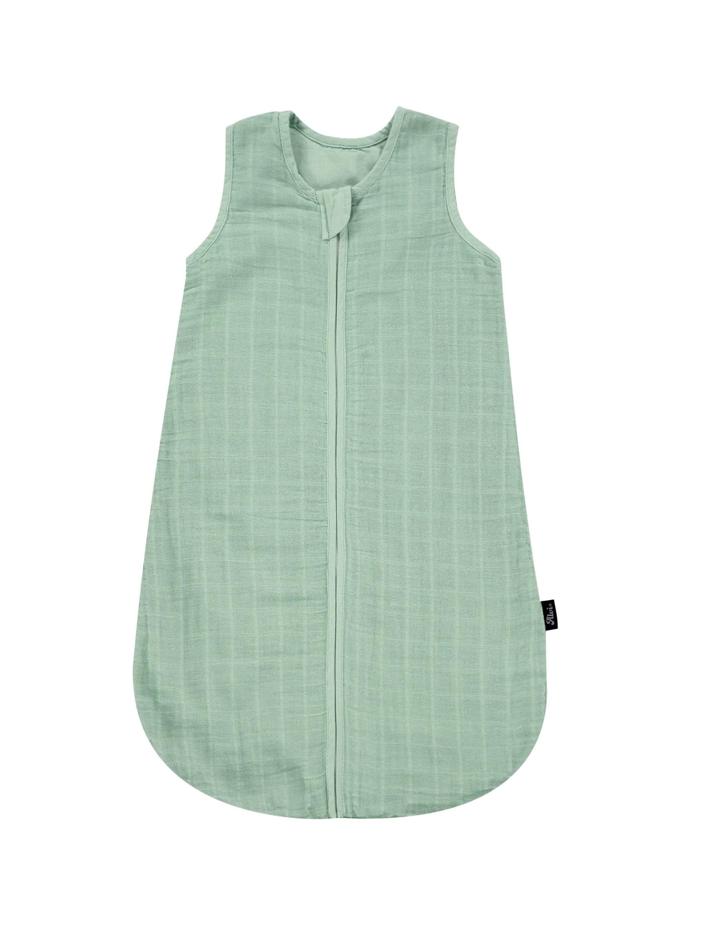 ALVI Sleeping Bag 'Schlafsack Mull-Schlafsack' in Green: front