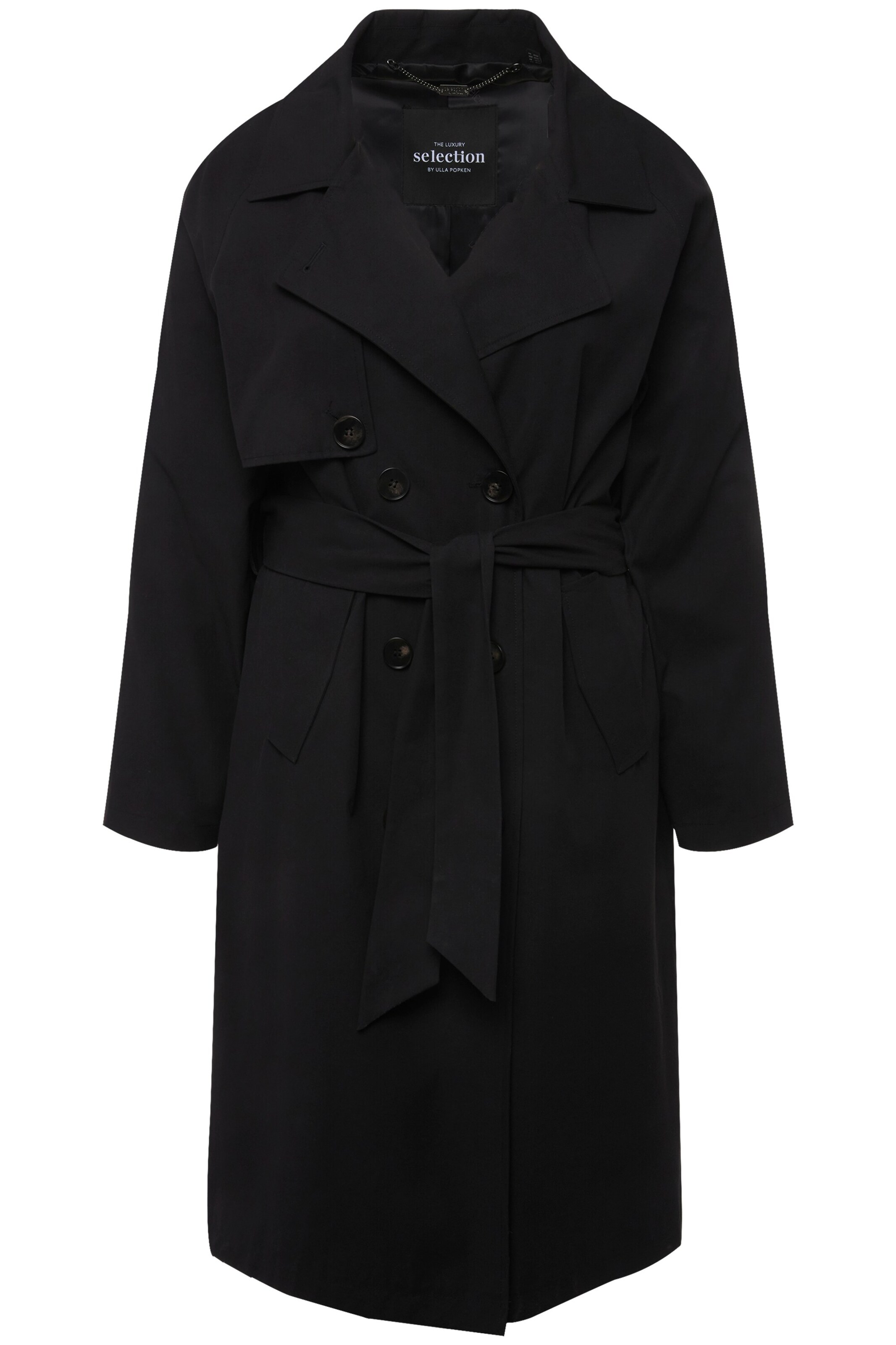 Ulla Popken Tussenmantel in de kleur Zwart, Productweergave