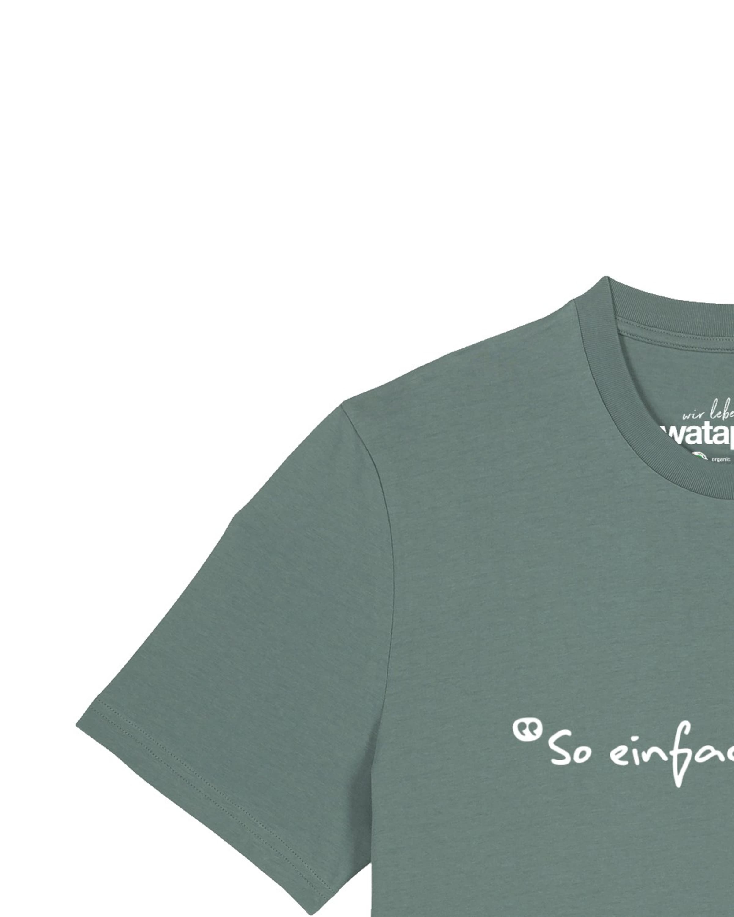 Maglietta 'So Einfach Ist Das' di Watapparel in verde