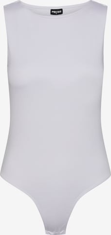 PIECES Shirt Bodysuit 'NEJA' in White: front