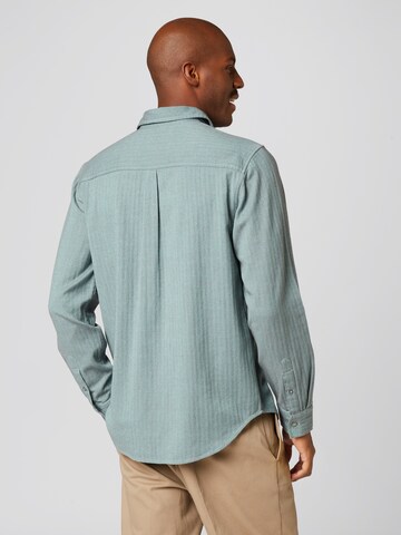 ABOUT YOU x Alvaro Soler Regular fit Button Up Shirt 'Eduard' in Green