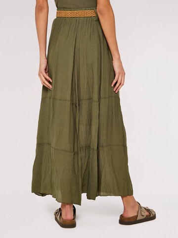 Jupe 'Slub' Apricot en vert