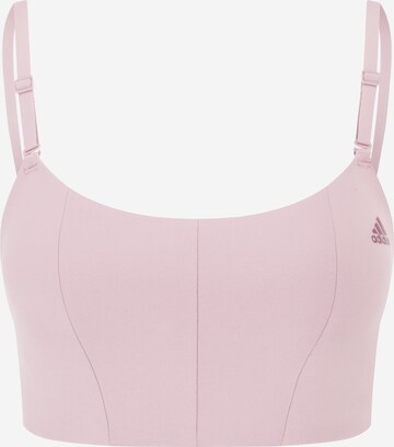 Reggiseno sportivo 'YO STO'A' di ADIDAS SPORTSWEAR in lilla: frontale