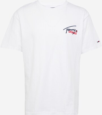 T-Shirt Tommy Jeans en blanc : devant