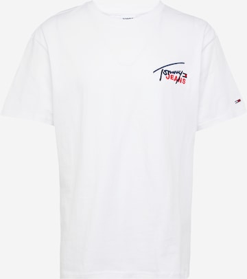 Tricou de la Tommy Jeans pe alb: față