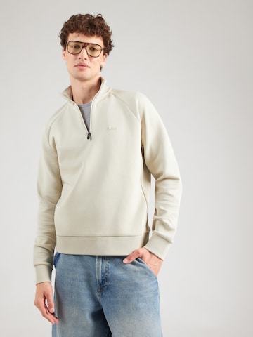 BOSS - Sudadera en beige: frente