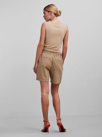 Y.A.S Regular Pleat-Front Pants 'Helen' in Beige