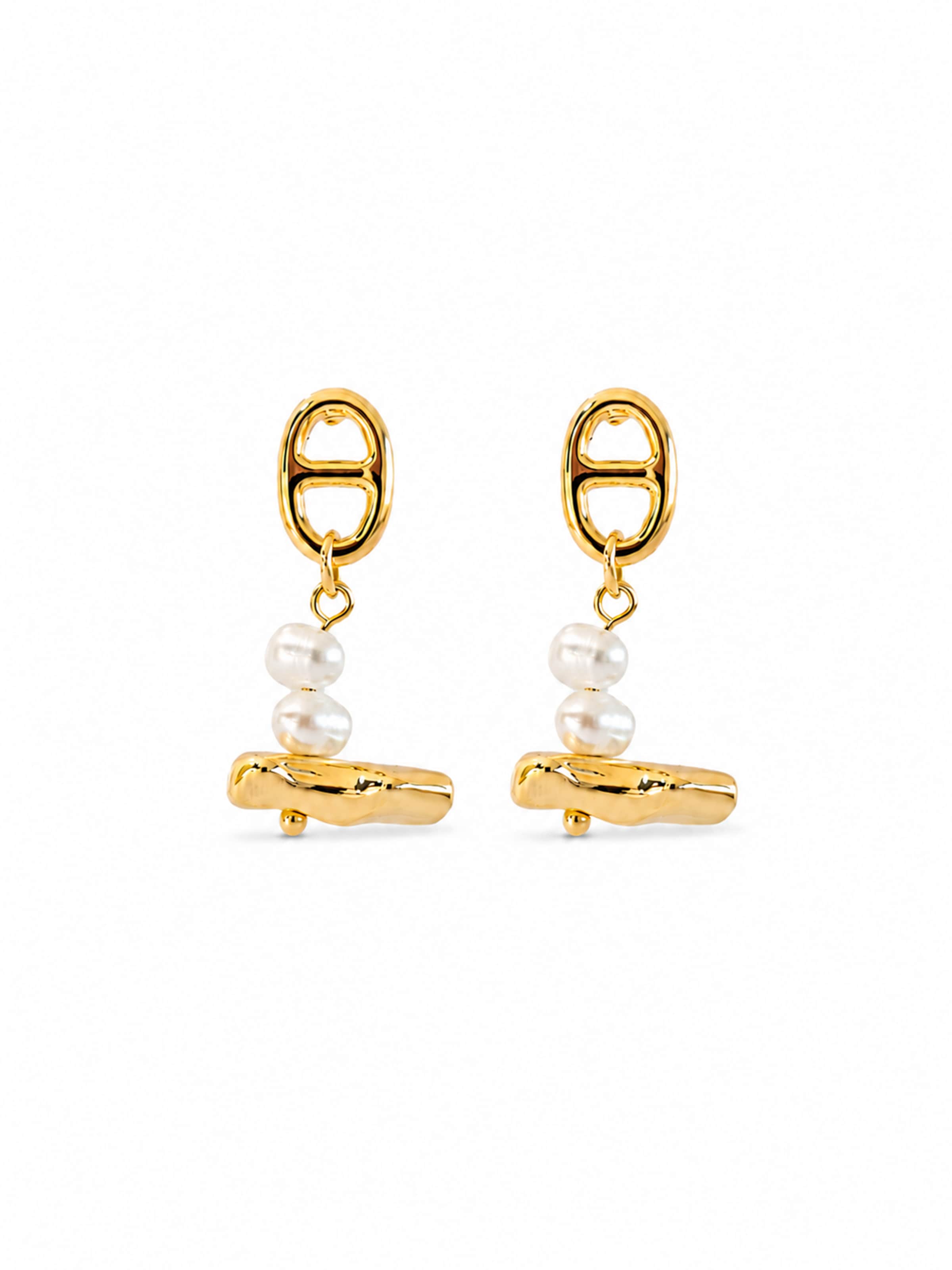 RteRme Earrings 'Cypress' in Gold: front