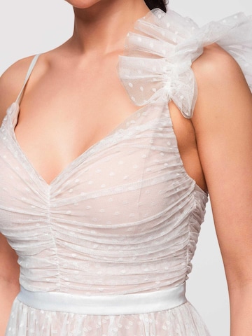 Ombre Dress in White
