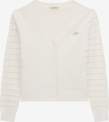 GUESS Knit Cardigan in White: front