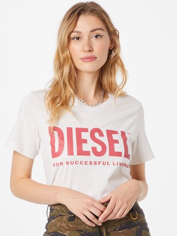 DIESEL T-shirt 'T-SILY' i vit: framsida