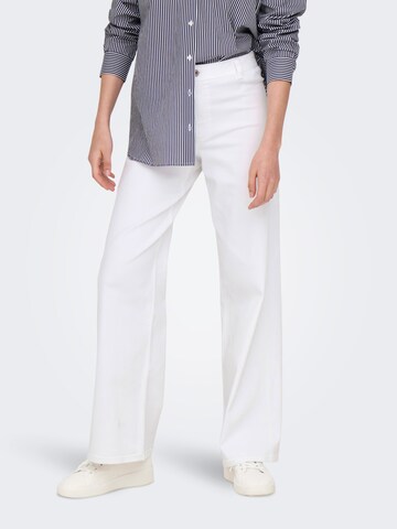 JDY Wide Leg Hose 'JDYIRIS' in Weiß: Vorderseite