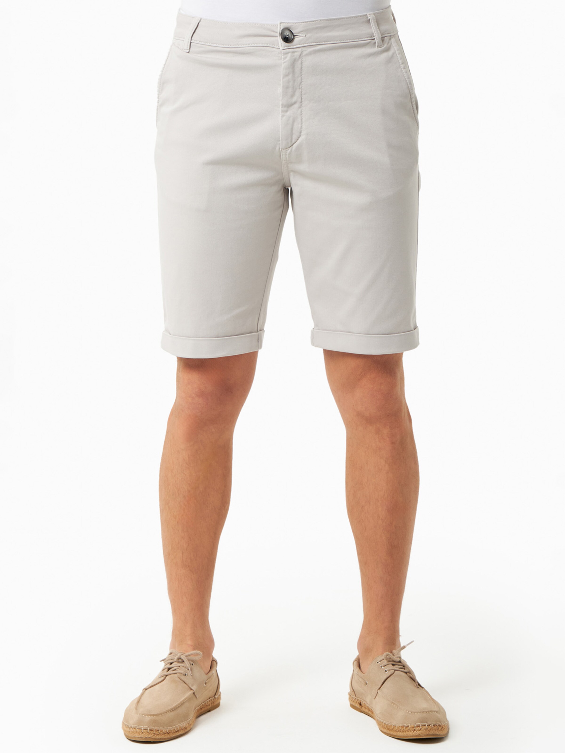 Organication Slimfit Shorts in Weiß: Vorderseite