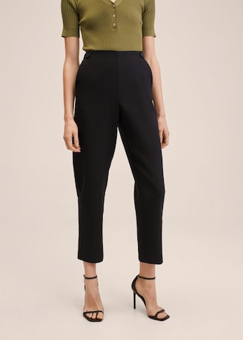 MANGO Regular Chino Pants 'Dorito' in Black: front