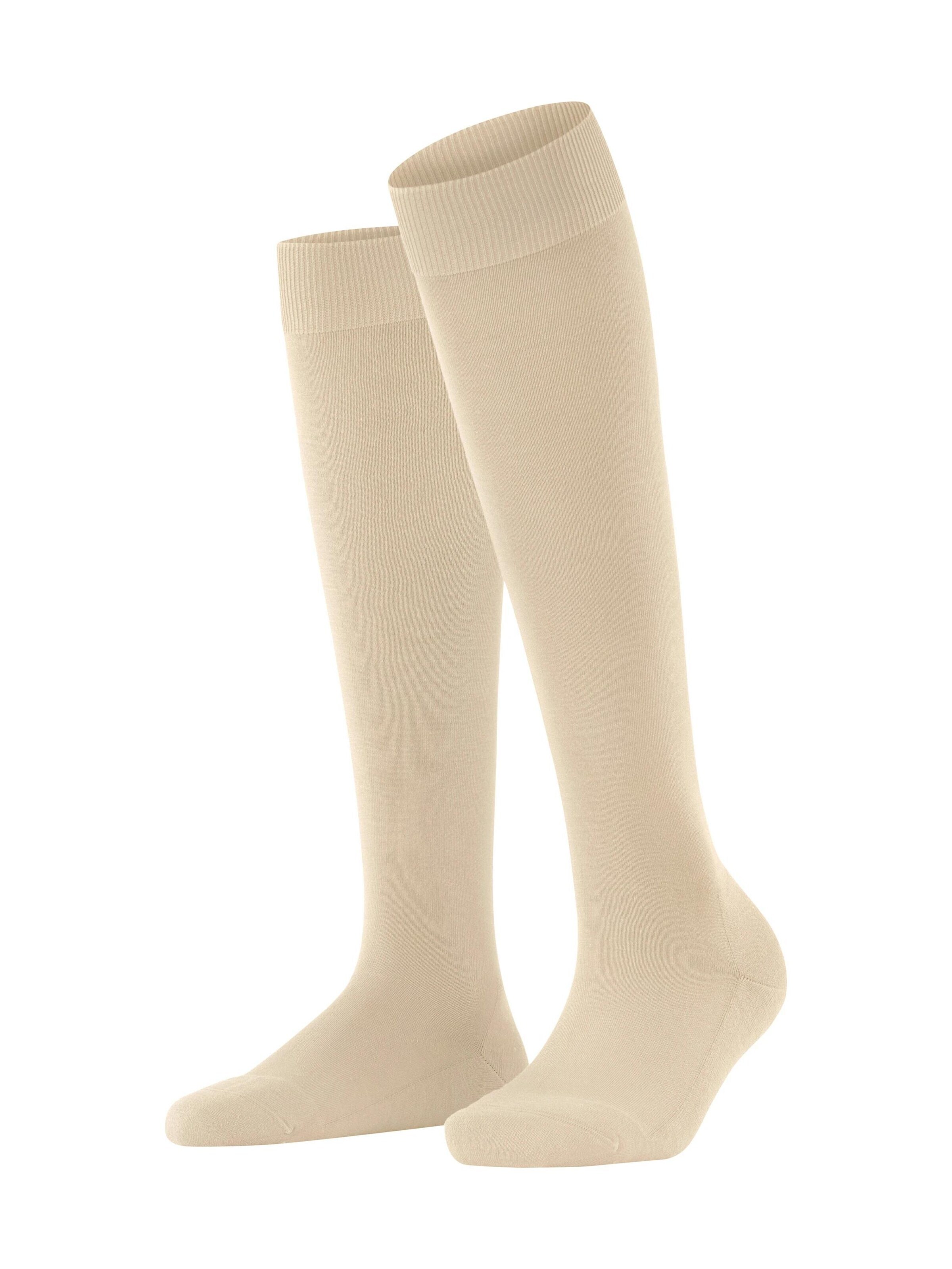 FALKE Kniestrümpfe 'ClimaWool'‌‌‌‌‌‌ in Beige: Vorderseite