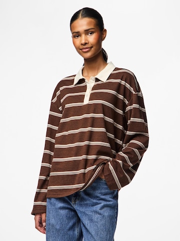 PIECES Shirt 'PCSadie' in Brown: front