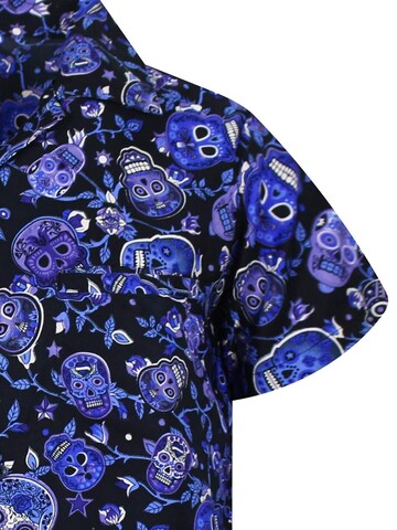 King Kameha Shirt 'Skull' in Blue