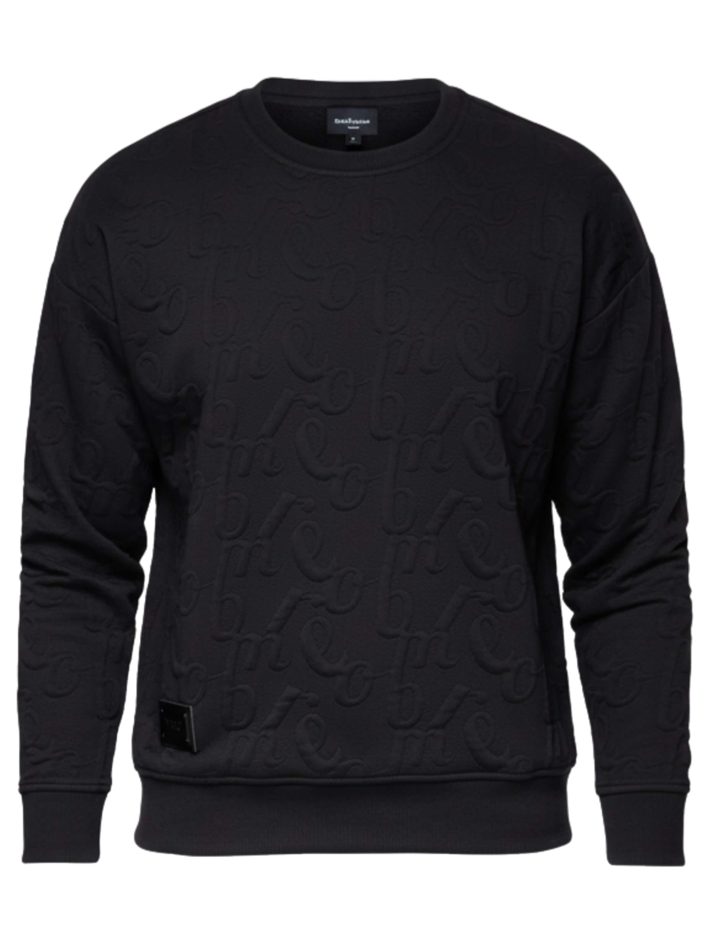 Sweat-shirt Ombre en noir : devant