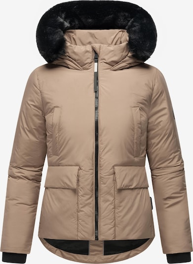 Žieminė striukė iš MARIKOO, spalva – smėlio spalva / juoda, Prekių apžvalga