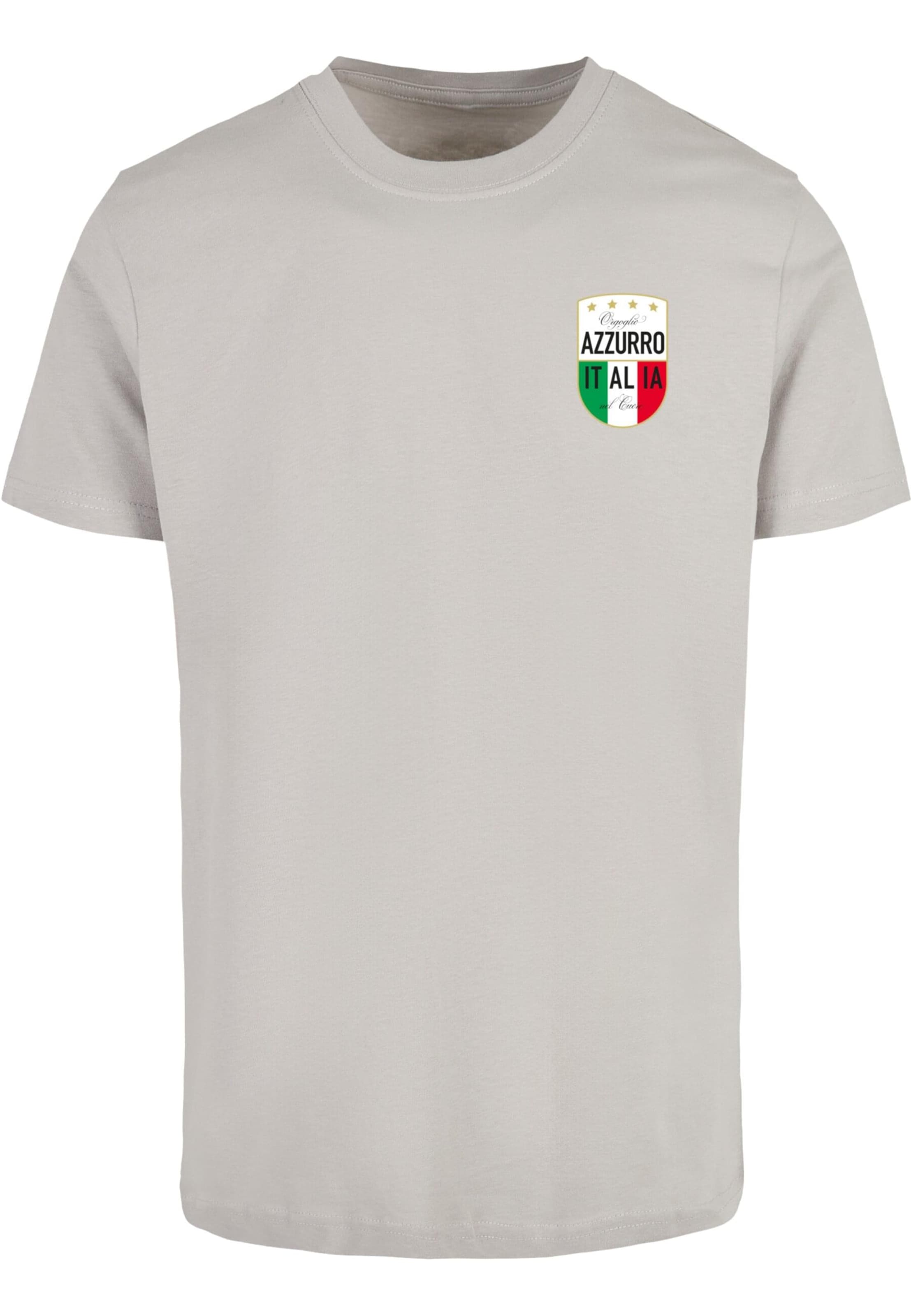 T-Shirt 'Azurro Italia' Mister Tee en gris : devant