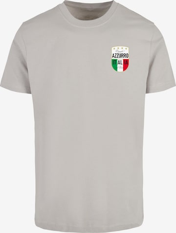 Mister Tee Shirt 'Azurro Italia' in Grey: front