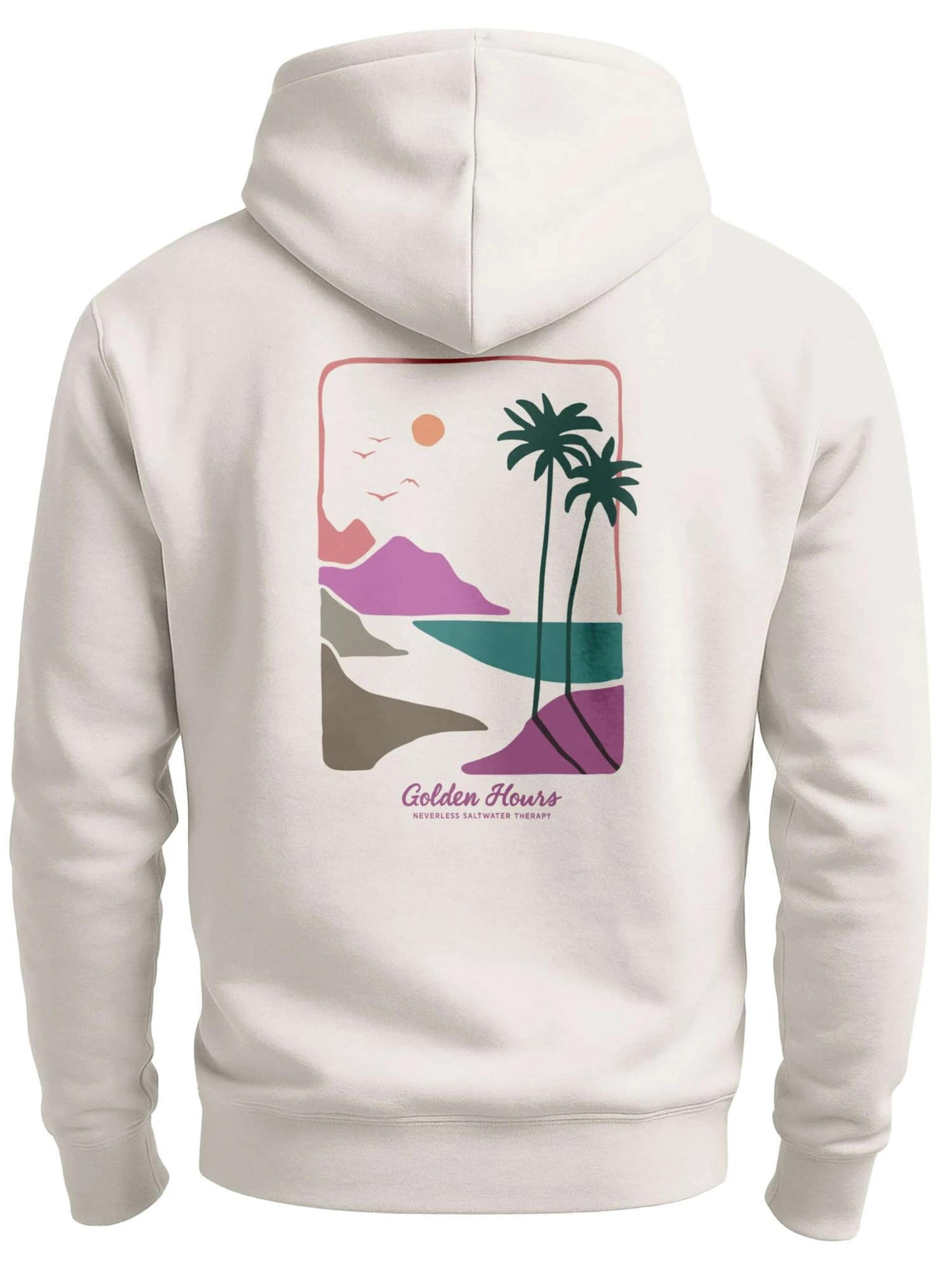 Neverless Sweatshirt 'Golden Hours' in Beige: front