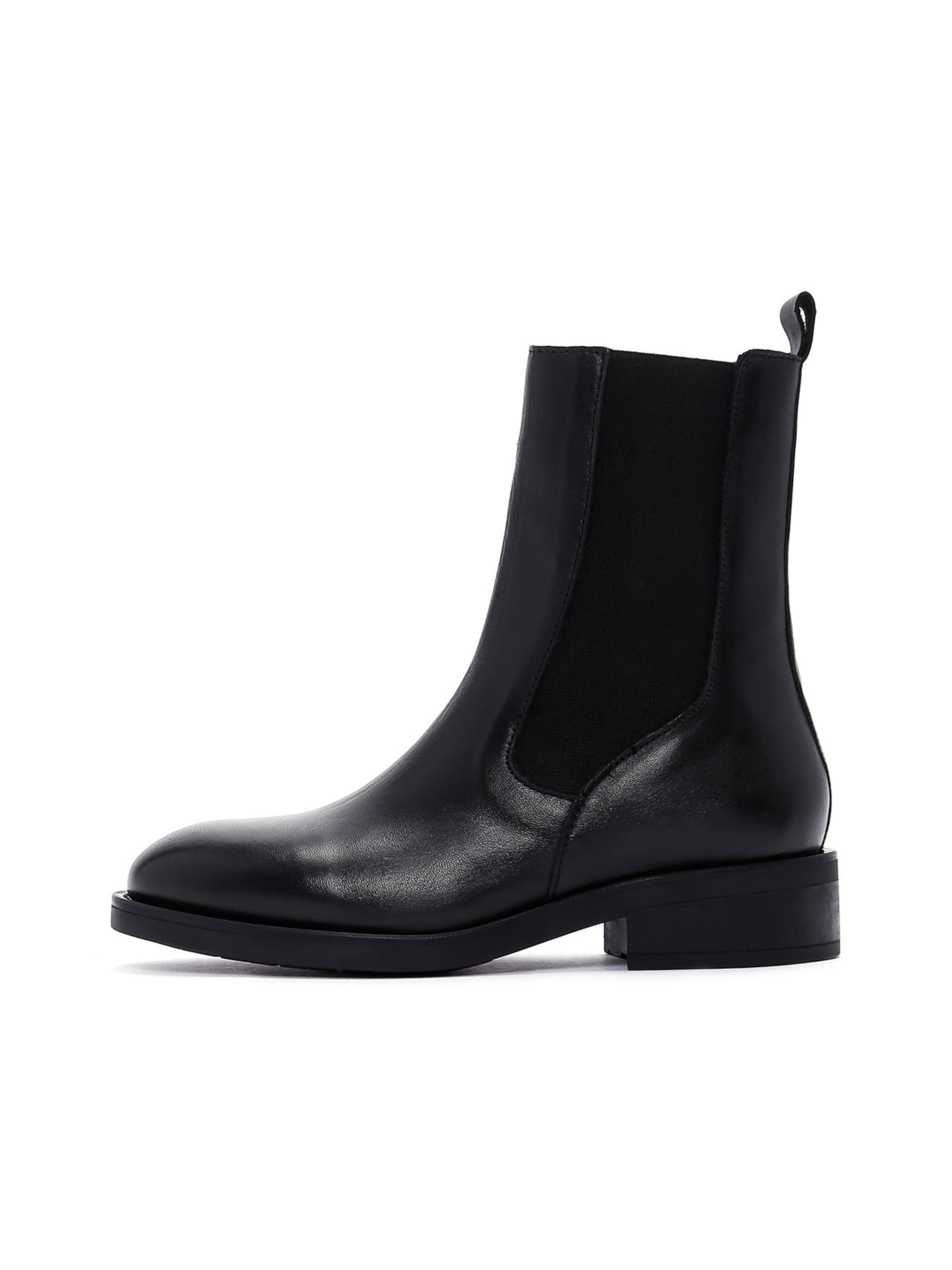 Derimod Bottines en noir, Vue avec produit