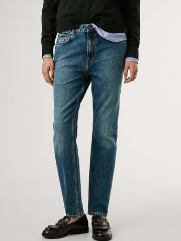 Pepe Jeans Tapered Jeans in Blauw: voorkant