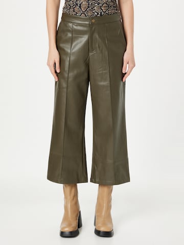 Sofie Schnoor - Pierna ancha Pantalón de pinzas en verde: frente