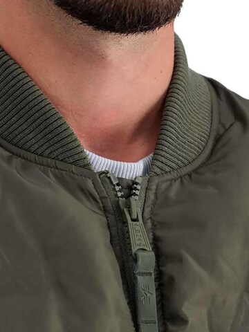 ALPHA INDUSTRIES Between-Season Jacket 'MA-1 Emb. Logo' in Green