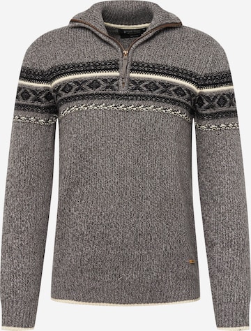 INDICODE JEANS Sweater 'Noss' in Grey: front