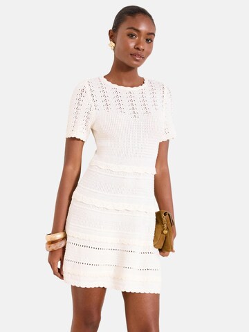 Lipsy - Vestido de punto en blanco: frente