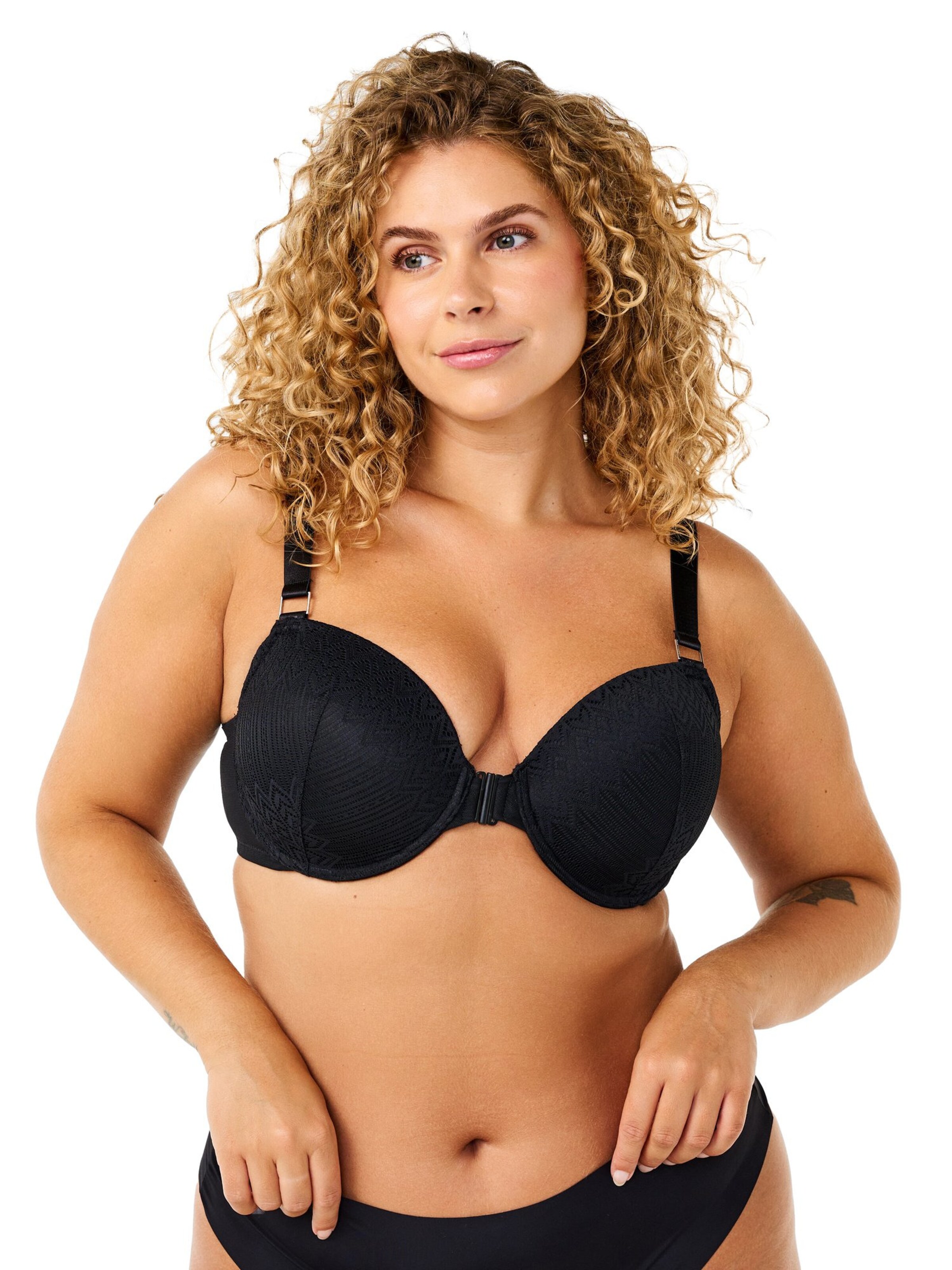 melns Devoted by Zizzi "Push-up" Krūšturis: no priekšpuses