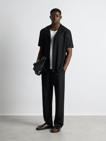 Burocs Comfort fit Button Up Shirt in Black