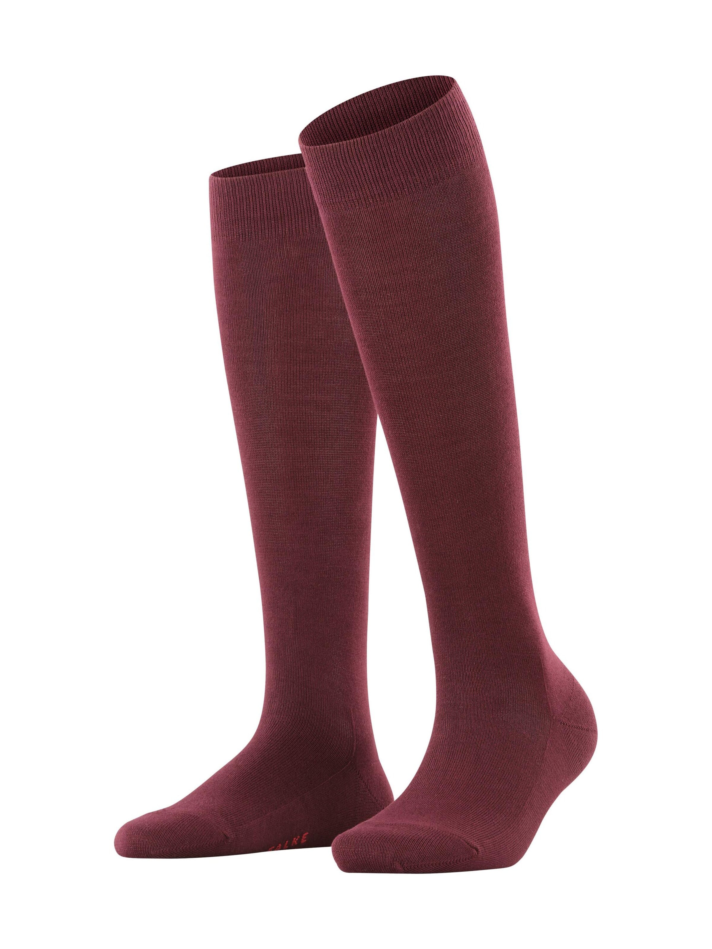 FALKE Knee High Socks 'Family' in Red: front