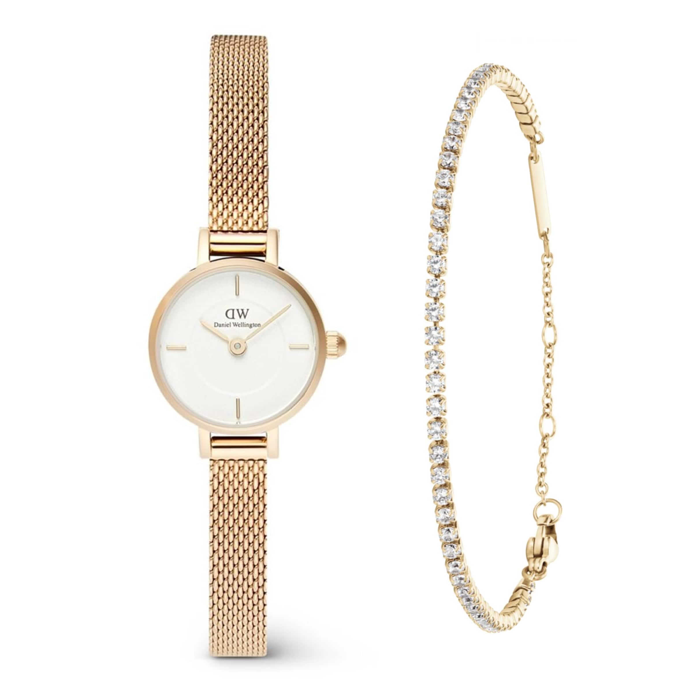 Daniel Wellington Set: Uhr und Armband in Gold: Vorderseite