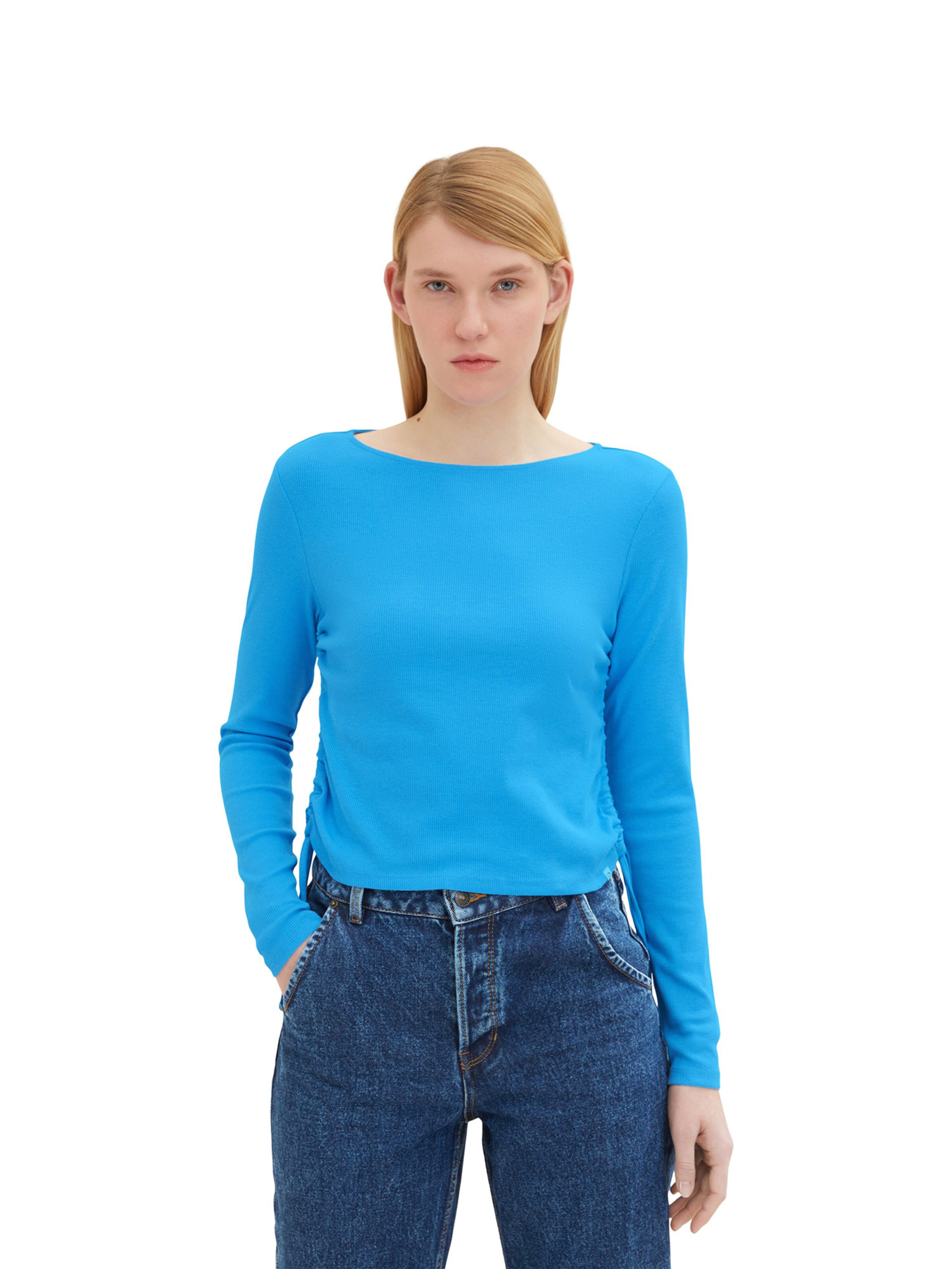 TOM TAILOR DENIM Shirt in Blue: front