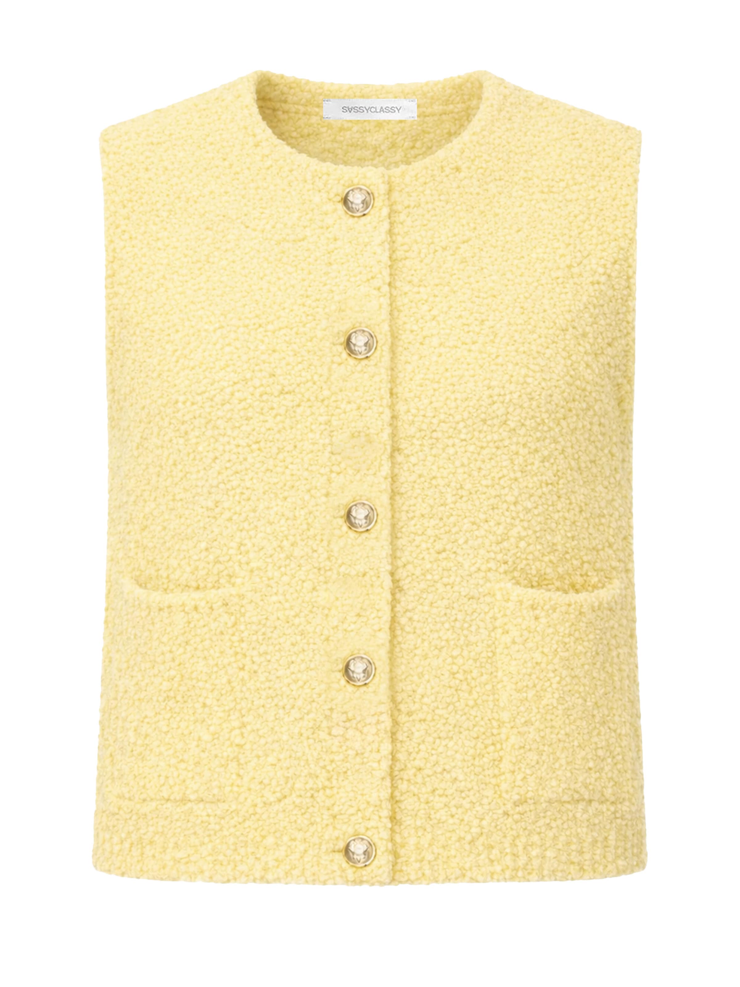 SASSYCLASSY Vest in Yellow: front