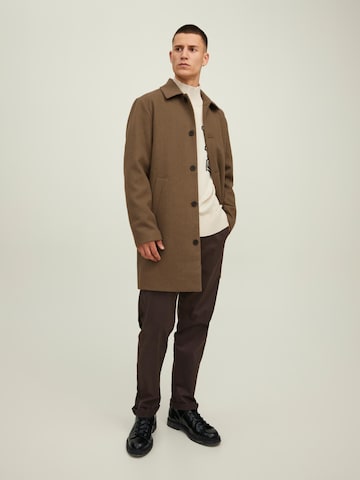 JACK & JONES Between-Seasons Coat 'Toby' in Brown