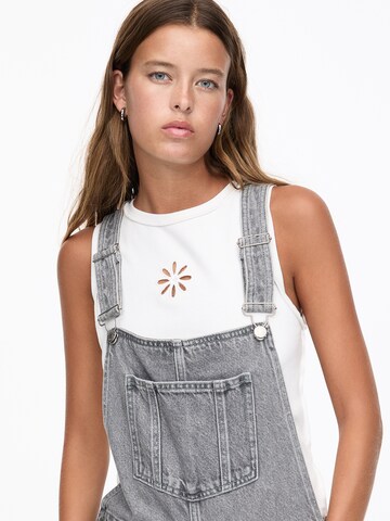 Pull&Bear Loose fit Jean Overalls in Grey
