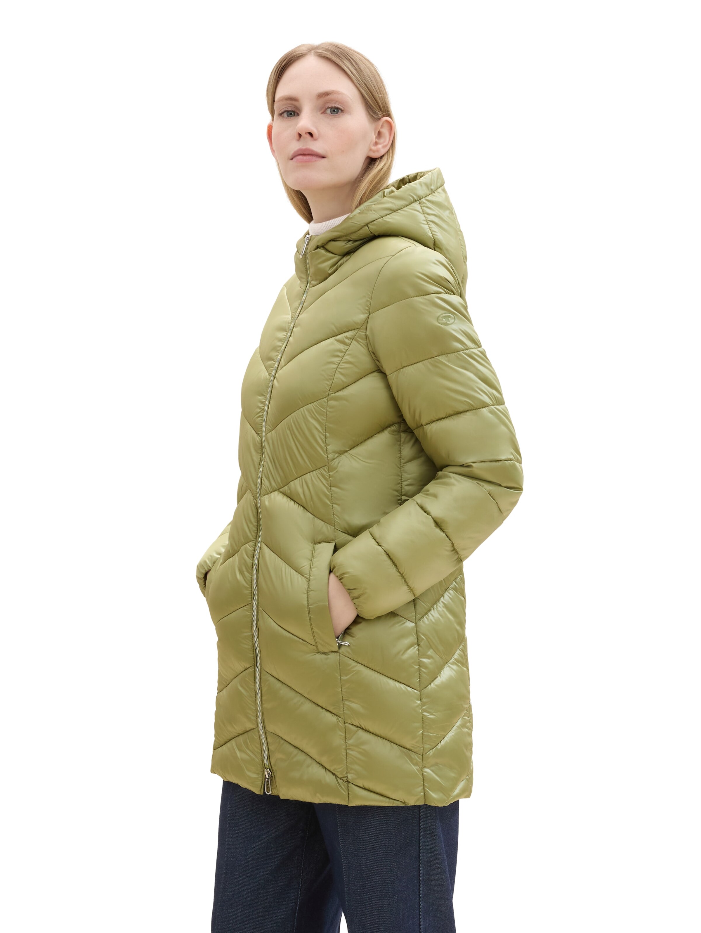 TOM TAILOR Ανοιξιάτικο και φθινοπωρινό παλτό σε πράσινο