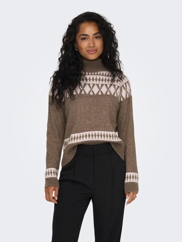 ONLY Pullover 'MATHILDA' i brun: forside