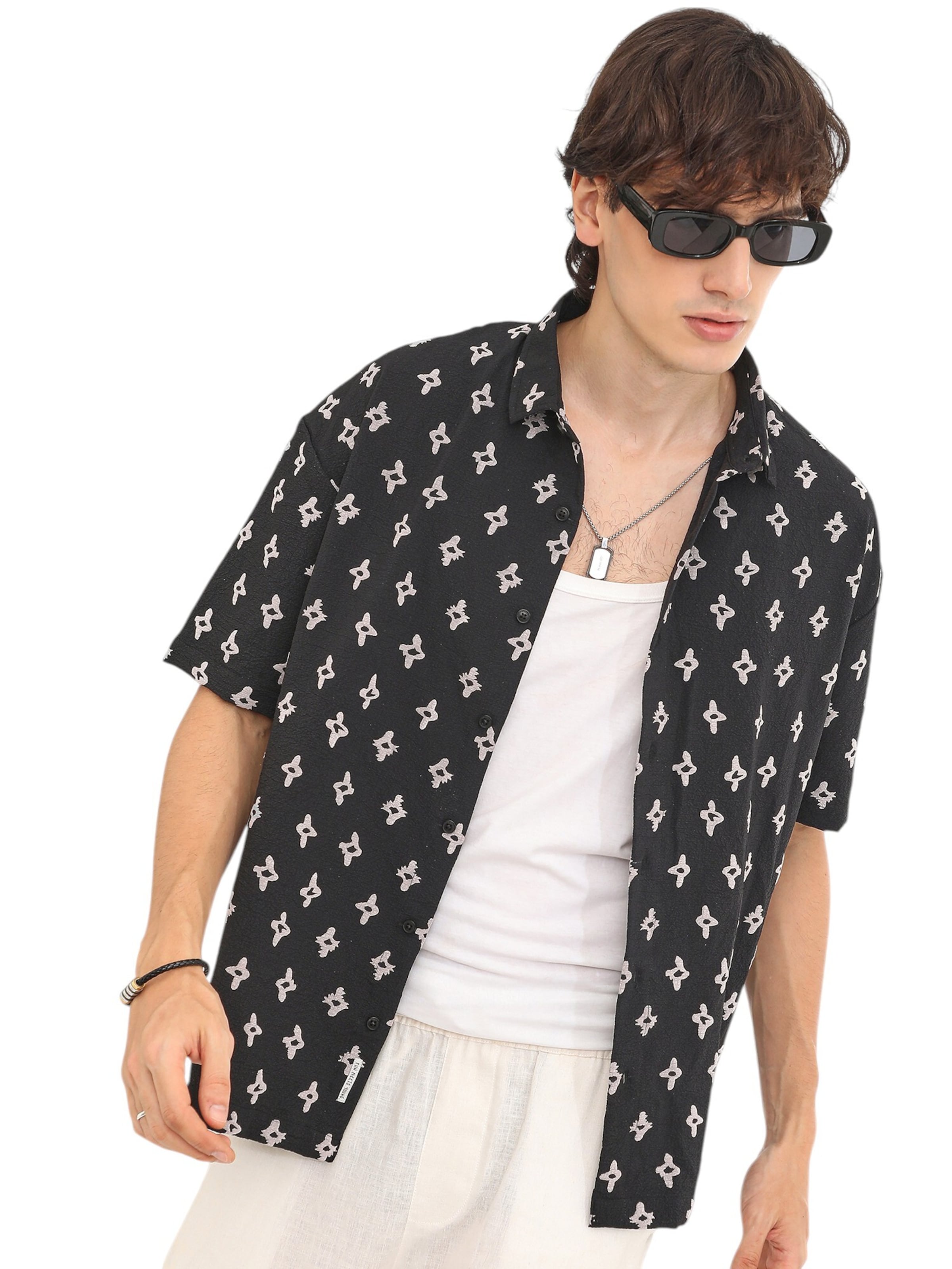 Campus Sutra - Regular Fit Camisa 'Toria' em preto