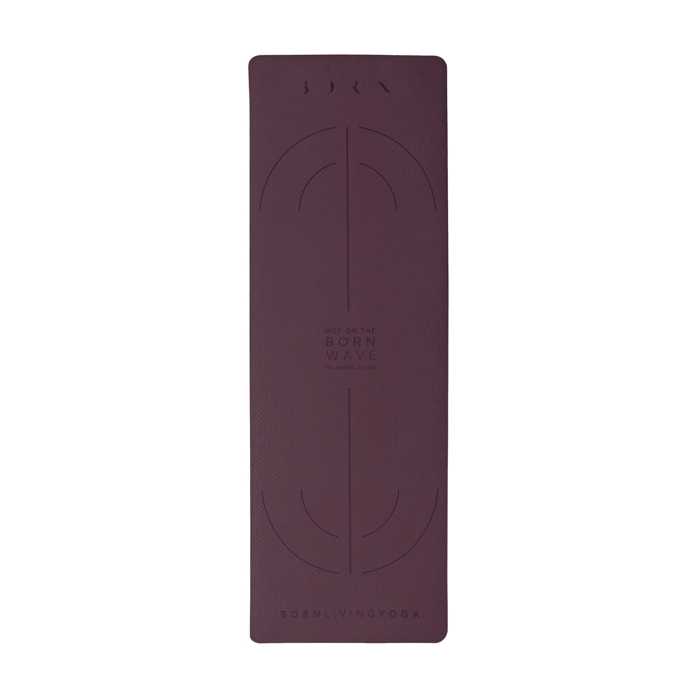 Born Living Yoga Mat 'Wave ' in Rood: voorkant