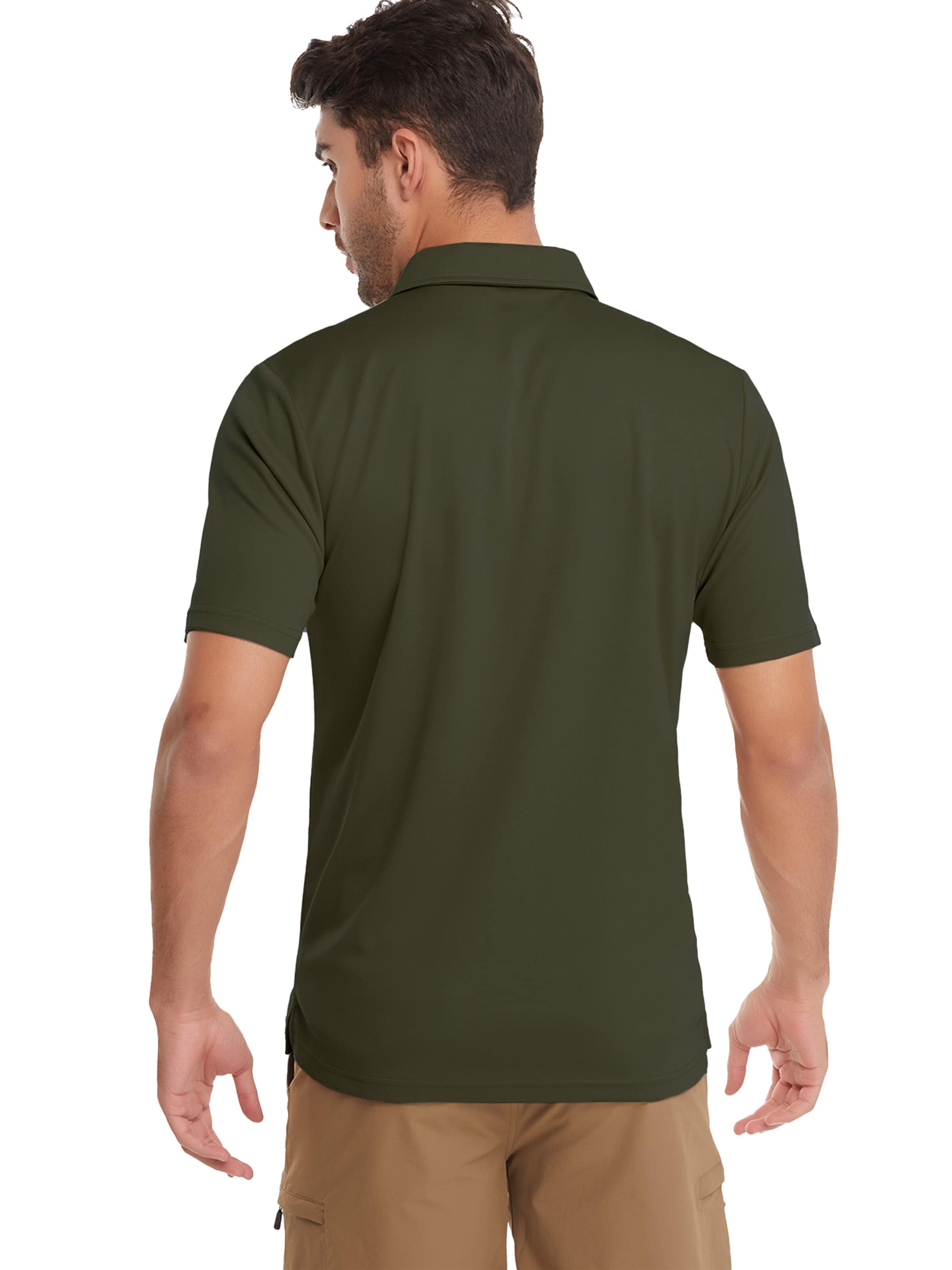 MEETWEE Shirt 'Polo Shirt Men's Short Sleeve Breathable Golf Polo T-Shirt Sport Basic Slim Fit' in Groen