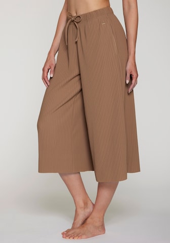 LASCANA Wide Leg Hose in Braun: Vorderseite