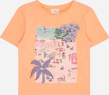 s.Oliver T-Shirt in Orange: Vorderseite