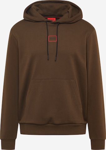 HUGO Red - Sweatshirt 'Dorage' em castanho: frente